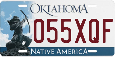 OK license plate 055XQF