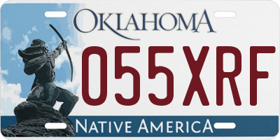 OK license plate 055XRF