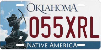 OK license plate 055XRL