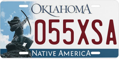 OK license plate 055XSA