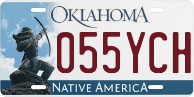 OK license plate 055YCH