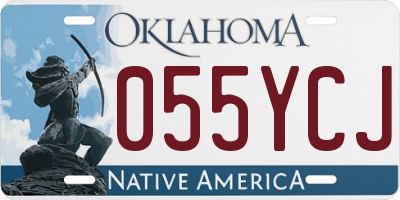 OK license plate 055YCJ