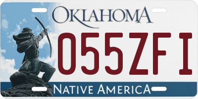 OK license plate 055ZFI