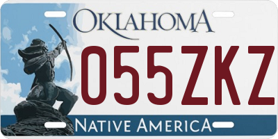 OK license plate 055ZKZ