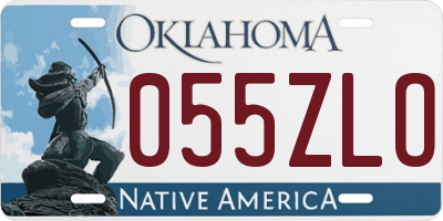 OK license plate 055ZLO