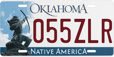 OK license plate 055ZLR