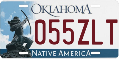 OK license plate 055ZLT