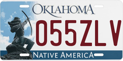 OK license plate 055ZLV