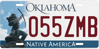 OK license plate 055ZMB