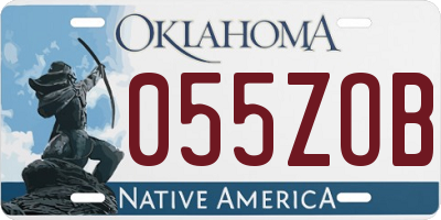 OK license plate 055ZOB