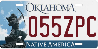 OK license plate 055ZPC