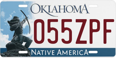 OK license plate 055ZPF