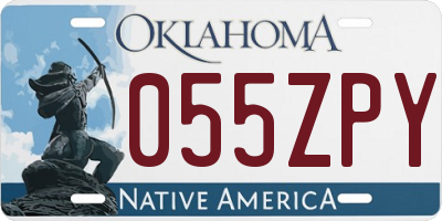 OK license plate 055ZPY