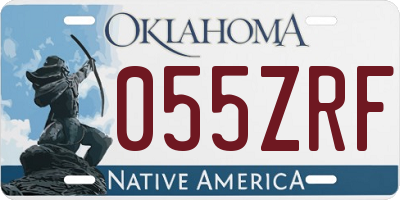 OK license plate 055ZRF