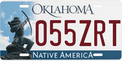 OK license plate 055ZRT