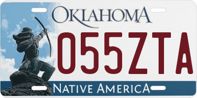 OK license plate 055ZTA