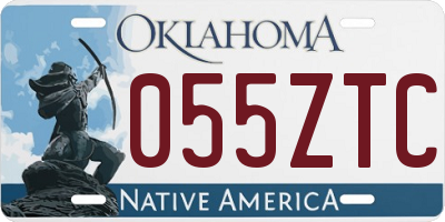 OK license plate 055ZTC