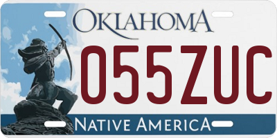 OK license plate 055ZUC