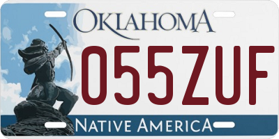 OK license plate 055ZUF