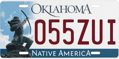 OK license plate 055ZUI