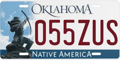 OK license plate 055ZUS