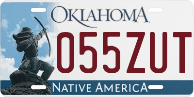 OK license plate 055ZUT