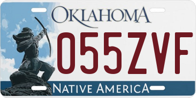 OK license plate 055ZVF