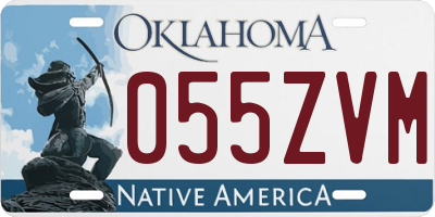 OK license plate 055ZVM