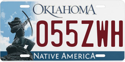 OK license plate 055ZWH