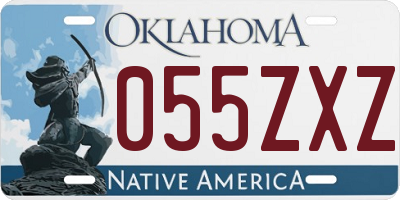 OK license plate 055ZXZ