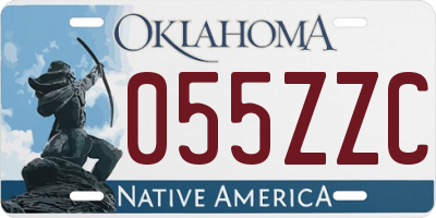 OK license plate 055ZZC