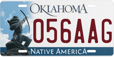 OK license plate 056AAG