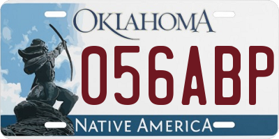 OK license plate 056ABP