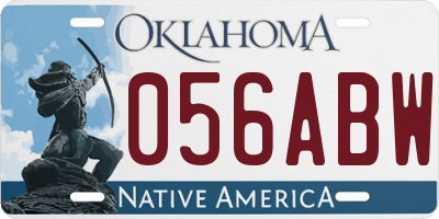 OK license plate 056ABW