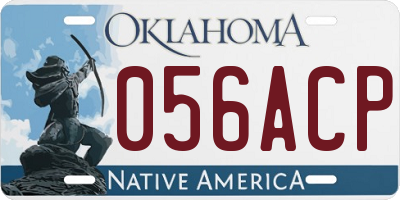 OK license plate 056ACP