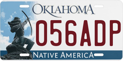 OK license plate 056ADP