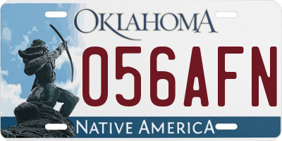 OK license plate 056AFN