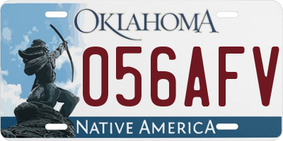 OK license plate 056AFV