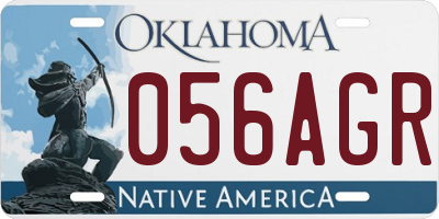 OK license plate 056AGR