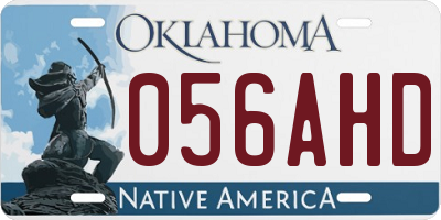OK license plate 056AHD