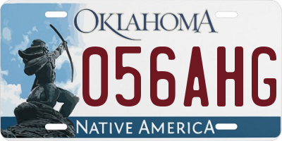 OK license plate 056AHG