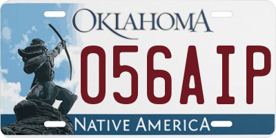 OK license plate 056AIP