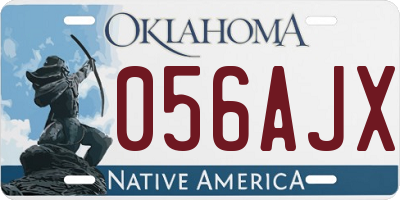OK license plate 056AJX
