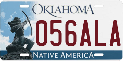 OK license plate 056ALA