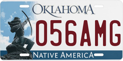 OK license plate 056AMG
