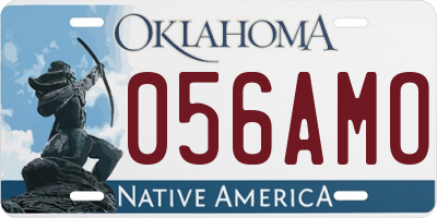 OK license plate 056AMO