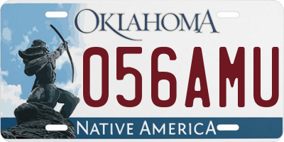 OK license plate 056AMU