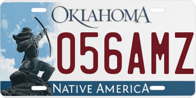 OK license plate 056AMZ
