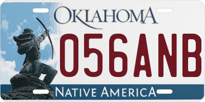 OK license plate 056ANB