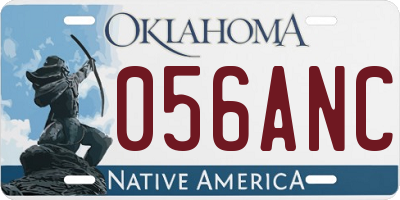 OK license plate 056ANC